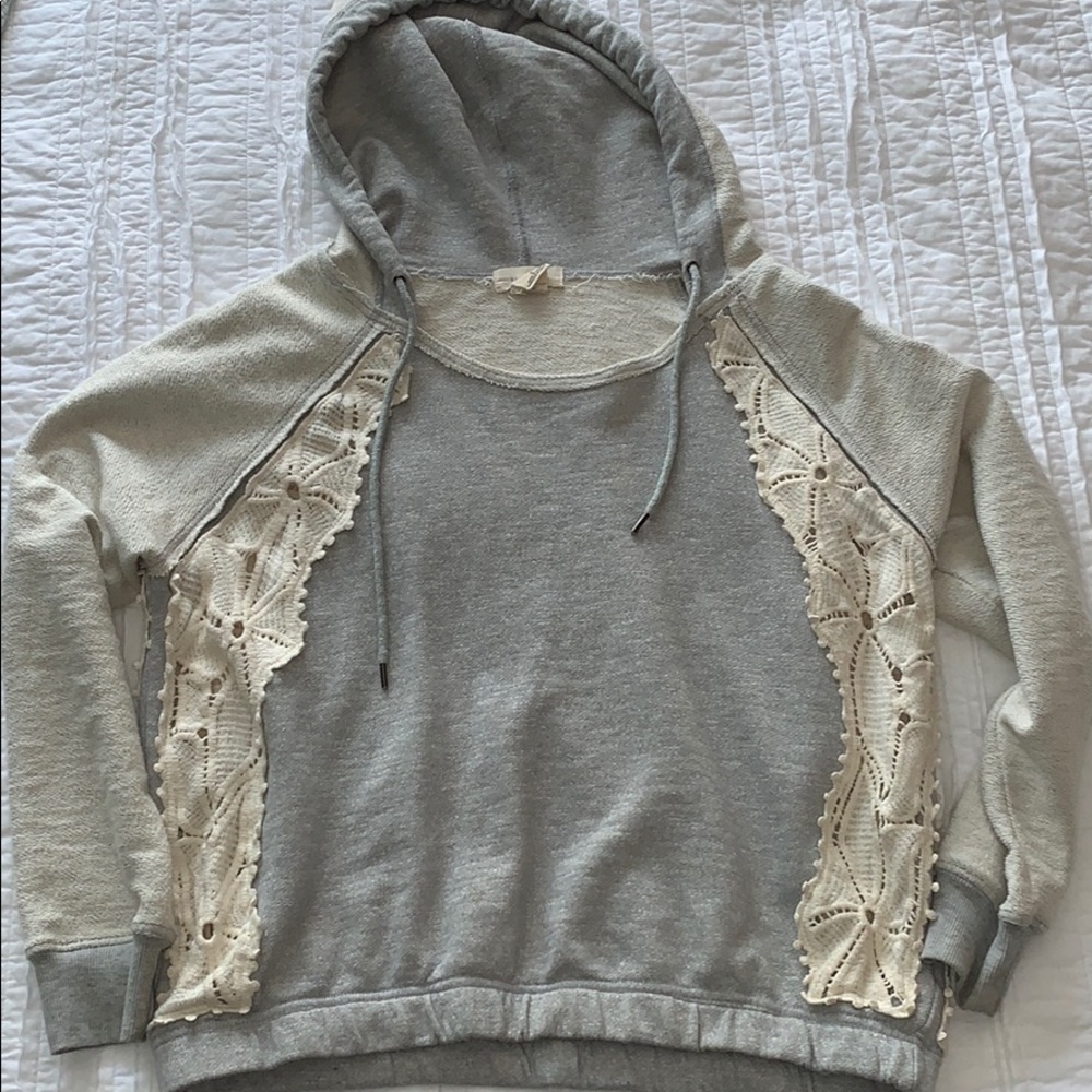 Anthropologie laced sweatshirt